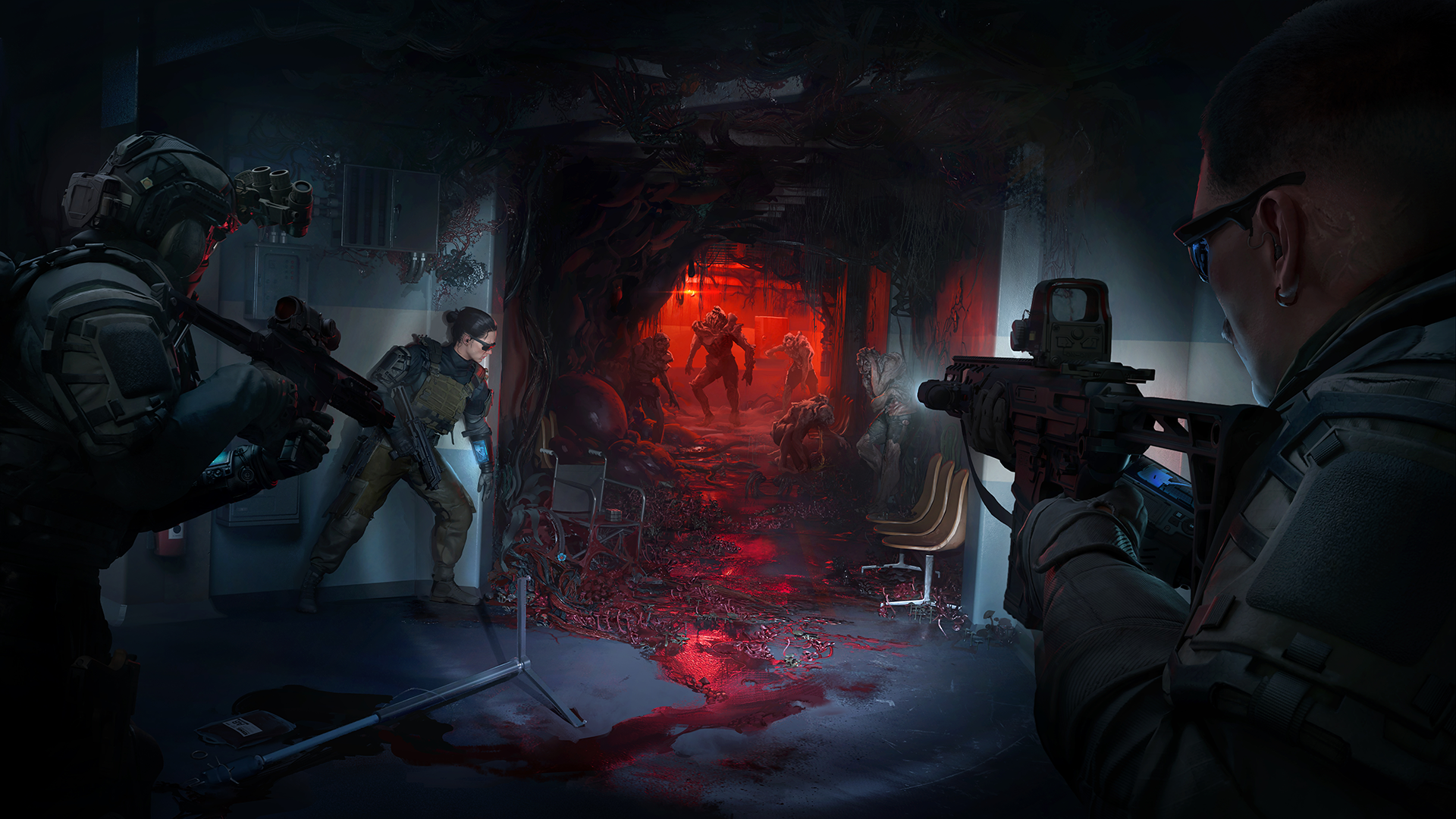 战术射击游戏场景